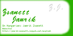 zsanett jamrik business card